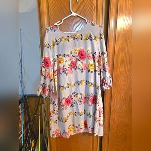 NWOT Old Navy XL Ruffle Sleeve Floral Print Dress & Slip